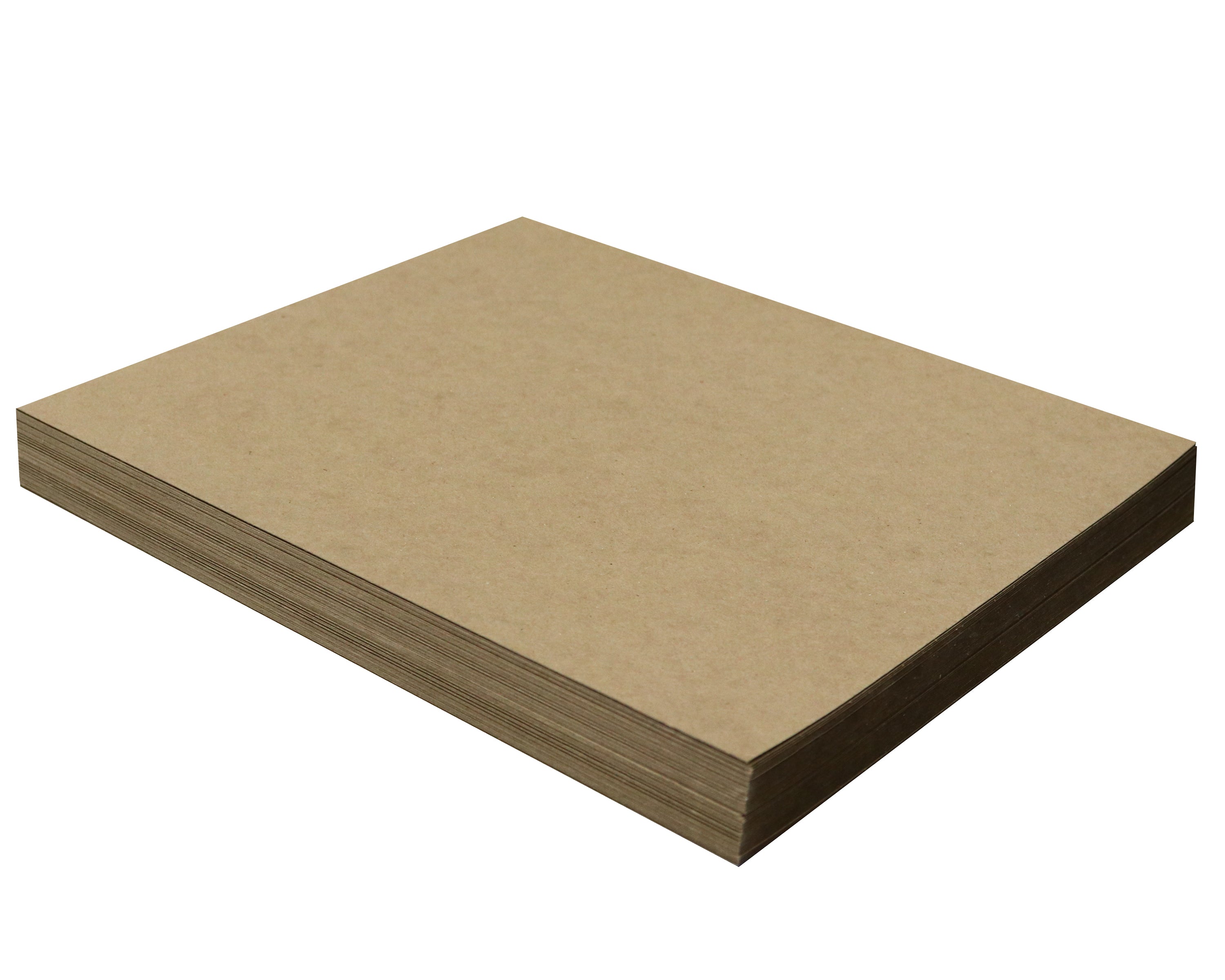 100 Sheets Chipboard 11 x 17 inch - 22pt (point) Light Weight Brown Kraft Cardboard Scrapbook Sheets & Picture Frame Backing Paper Board